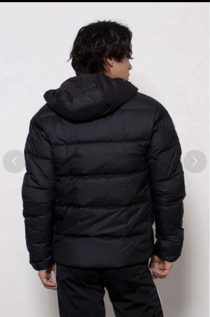 ポインコ弟様　メンズ　フーディダウン　アウター　ブラック　軽量　撥水　M