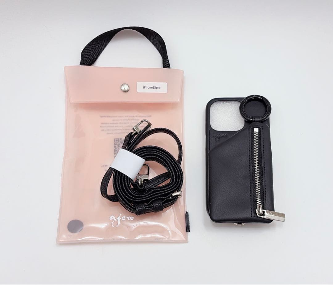 ajew エジュー pureblack ブラックiPhone 15Pro