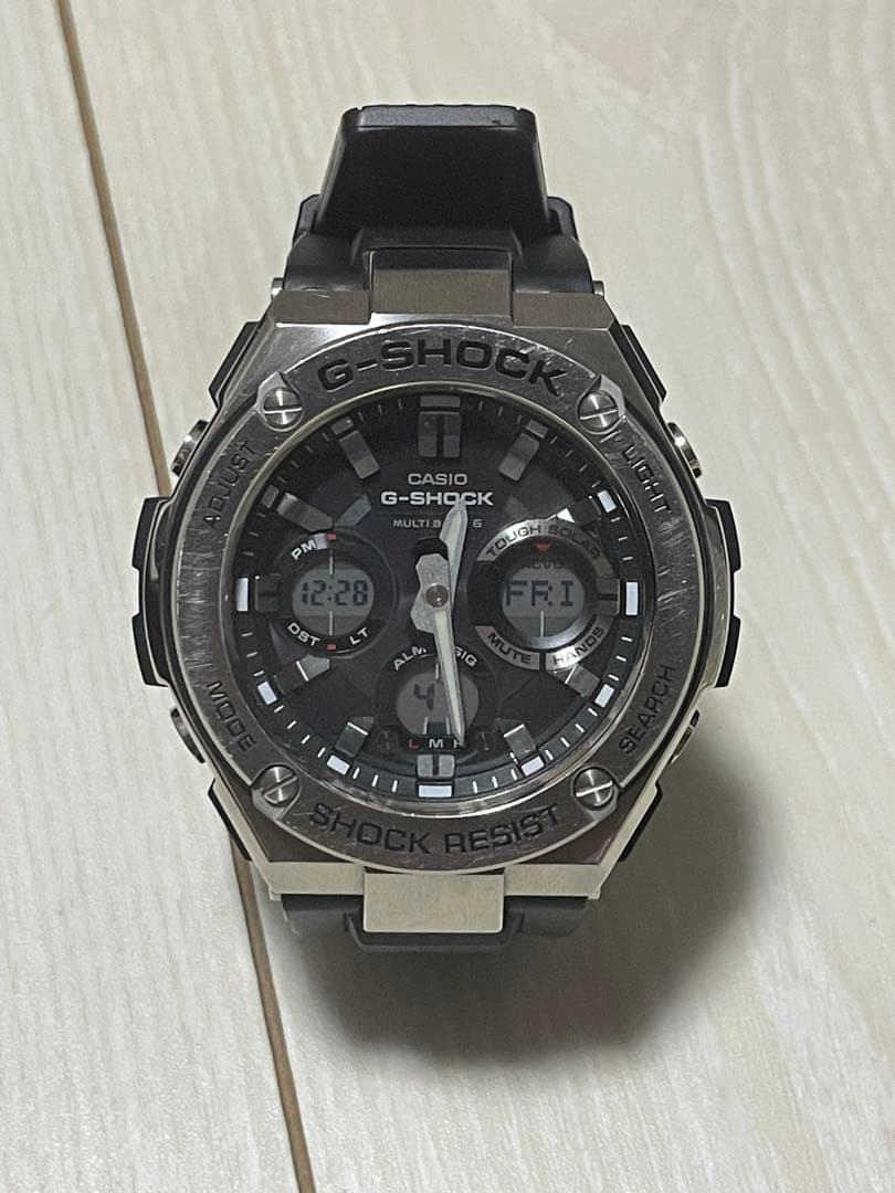 CASIO G-SHOCK 電波ソーラー 腕時計 ブラック GST-W110