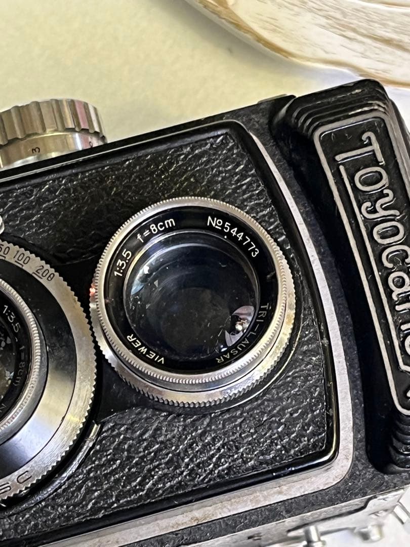 TOYOCAFLEX 二眼レフカメラ レンズ8cm f3.5 革ケース美品