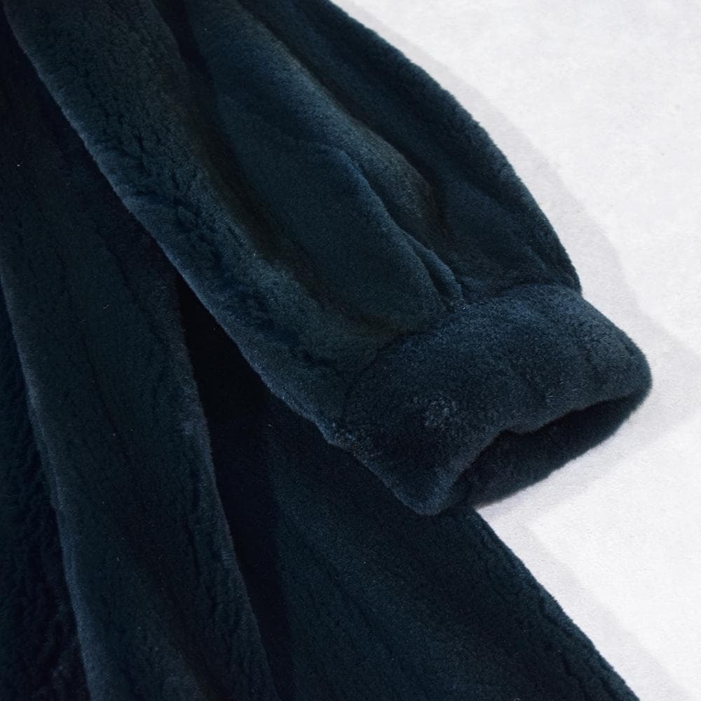 希少色 エンバ EMBA シェアード 毛皮 コート 染め グリーン系 裏総柄