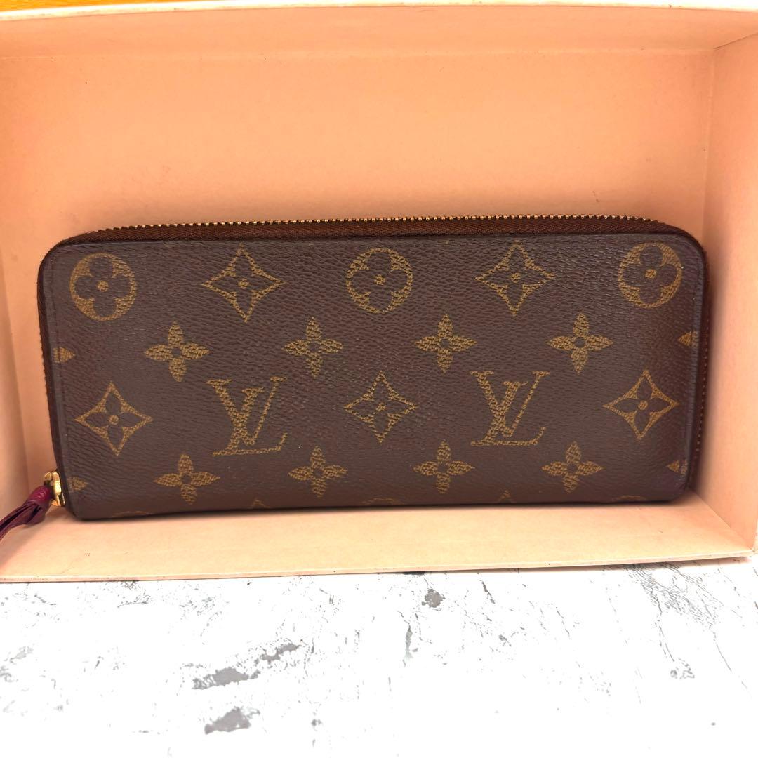 【極美品】 ルイヴィトン モノグラム クレマンス フューシャ 長財布