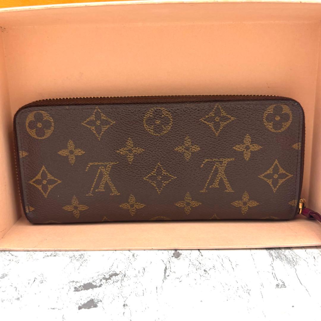 【極美品】 ルイヴィトン モノグラム クレマンス フューシャ 長財布