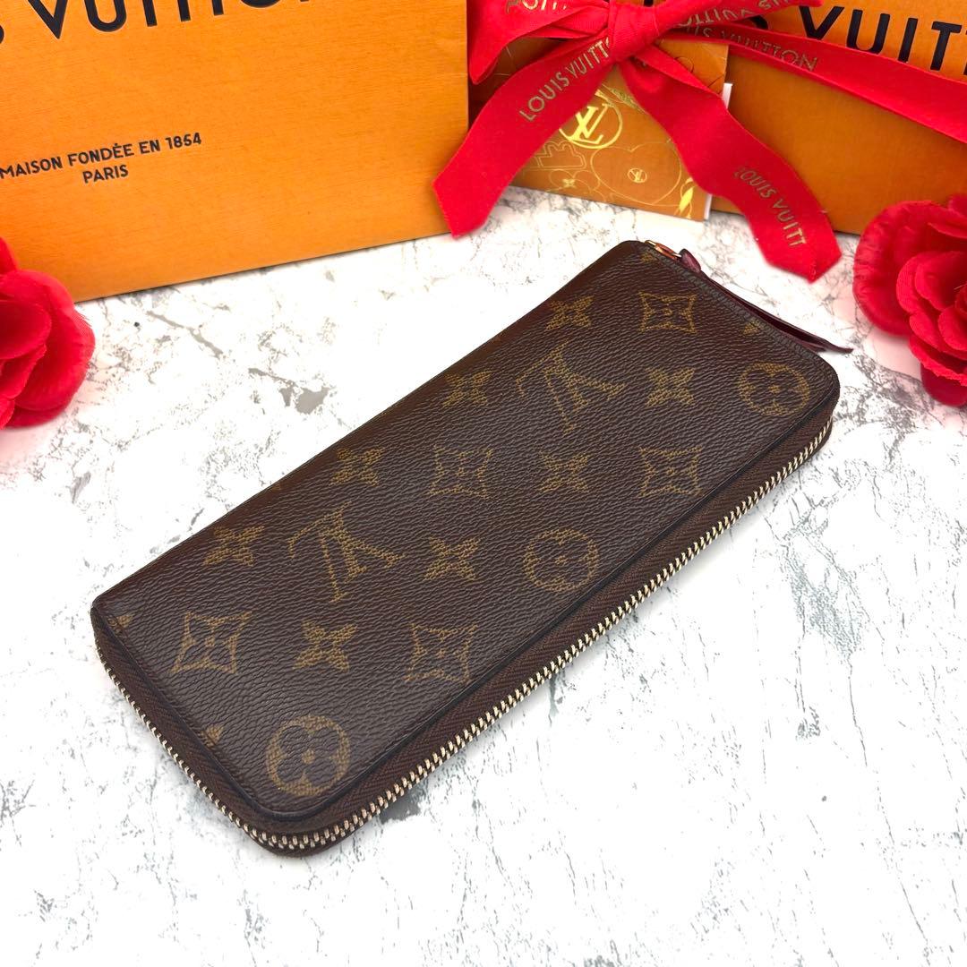 【極美品】 ルイヴィトン モノグラム クレマンス フューシャ 長財布