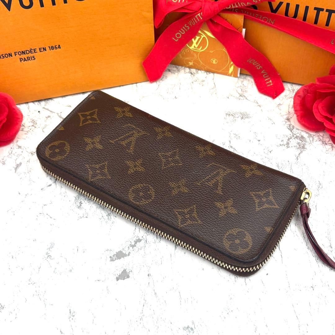 【極美品】 ルイヴィトン モノグラム クレマンス フューシャ 長財布