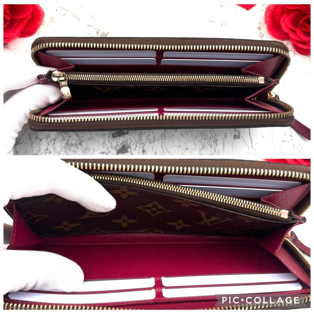 【極美品】 ルイヴィトン モノグラム クレマンス フューシャ 長財布