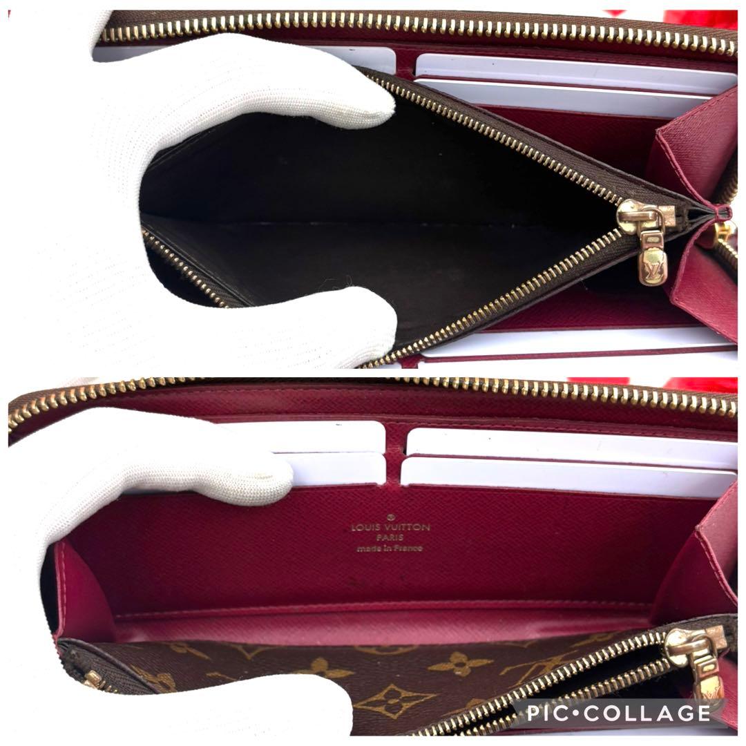 【極美品】 ルイヴィトン モノグラム クレマンス フューシャ 長財布