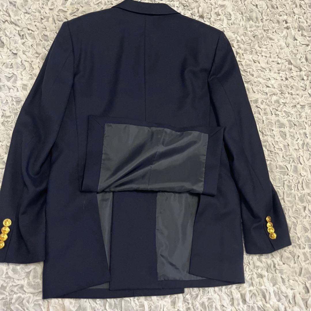 極美品【ポロラルフローレン】紺ブレ ダブル ブレザー ジャケット160cm