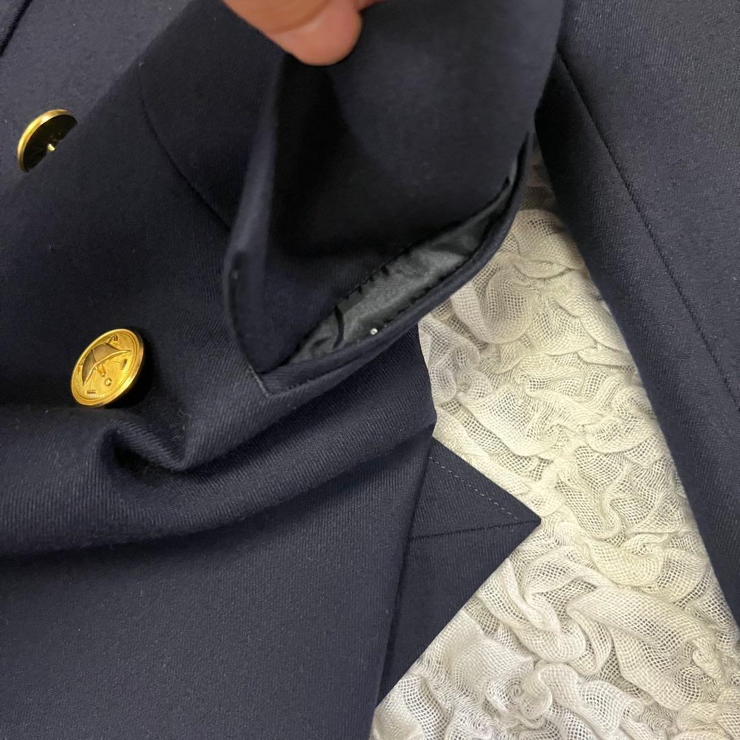 極美品【ポロラルフローレン】紺ブレ ダブル ブレザー ジャケット160cm