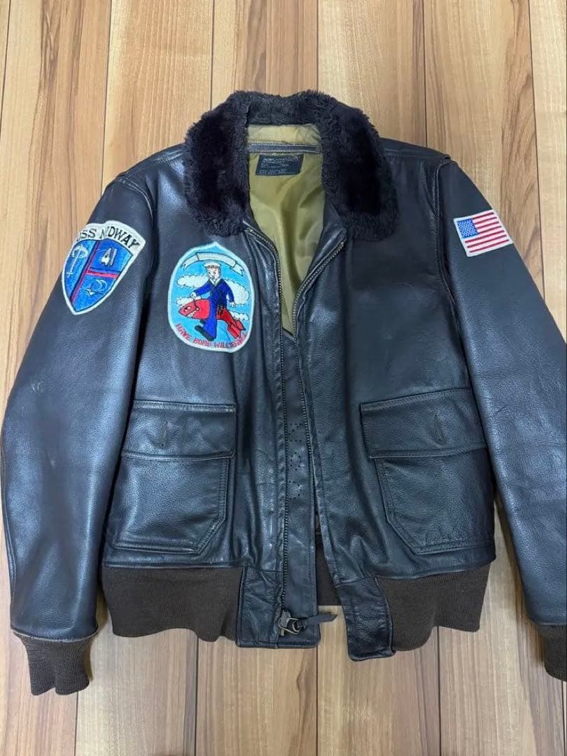 フライトジャケット　G-1 ダークブラウン　42 レザー