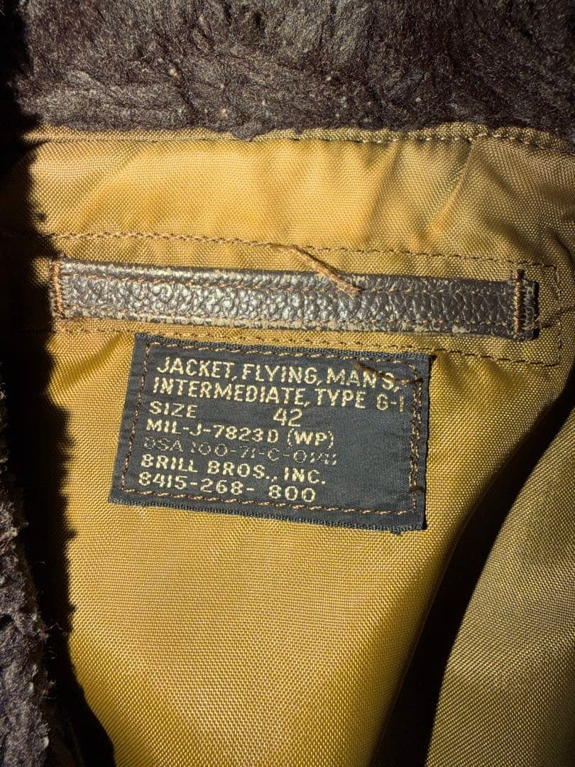 フライトジャケット　G-1 ダークブラウン　42 レザー
