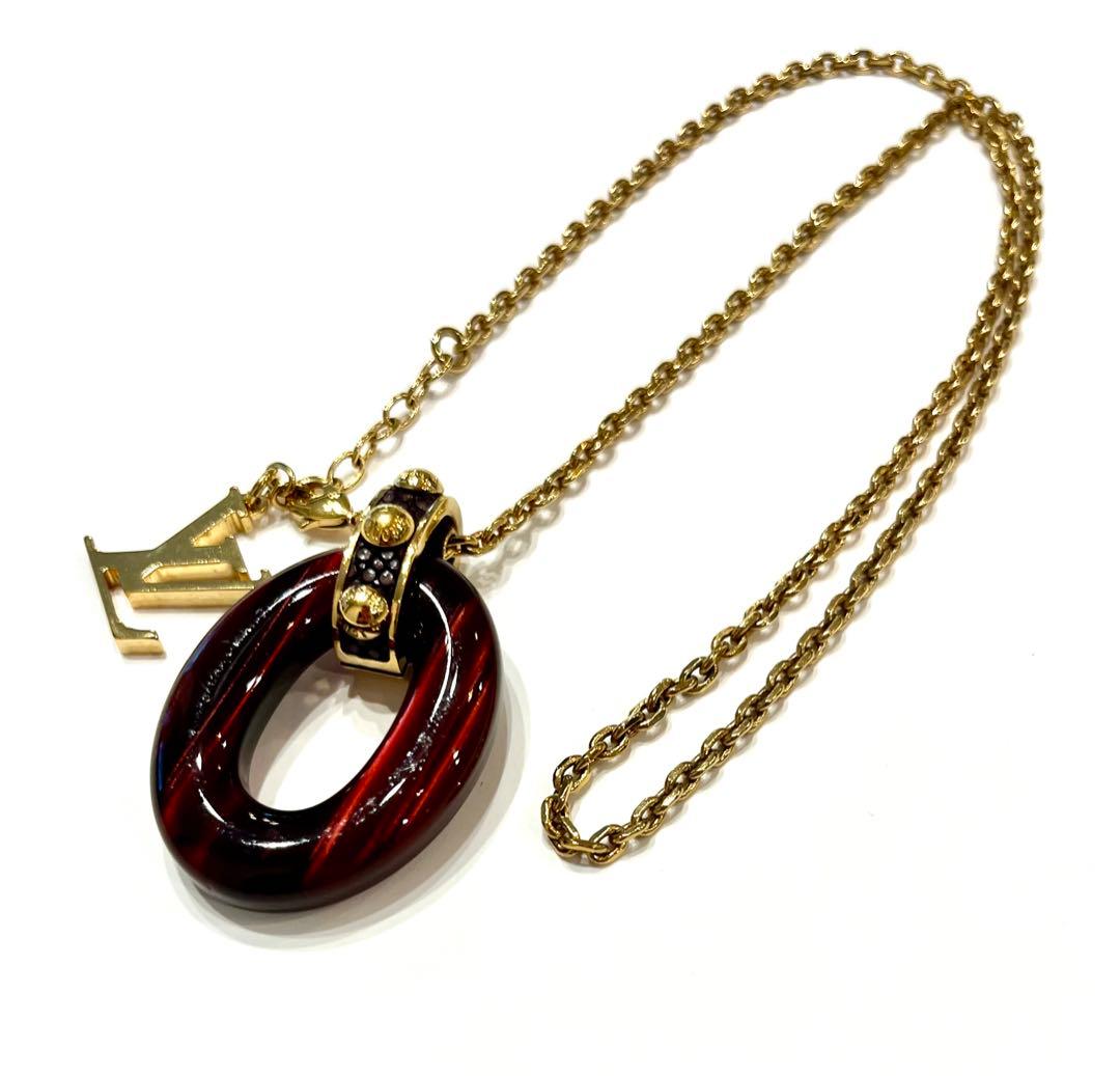 良品☆ヴィトン　ネックレス ロゴ　ＬＶ　パンダンティフ ギミアクルー ガルーシャ