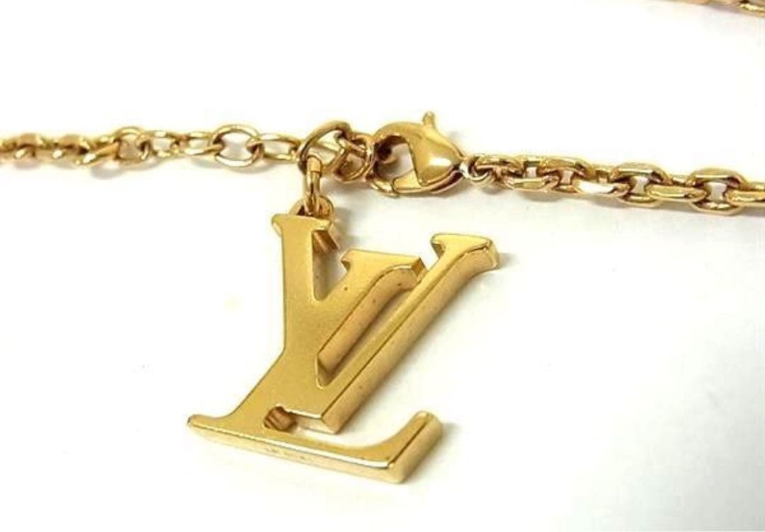 良品☆ヴィトン　ネックレス ロゴ　ＬＶ　パンダンティフ ギミアクルー ガルーシャ