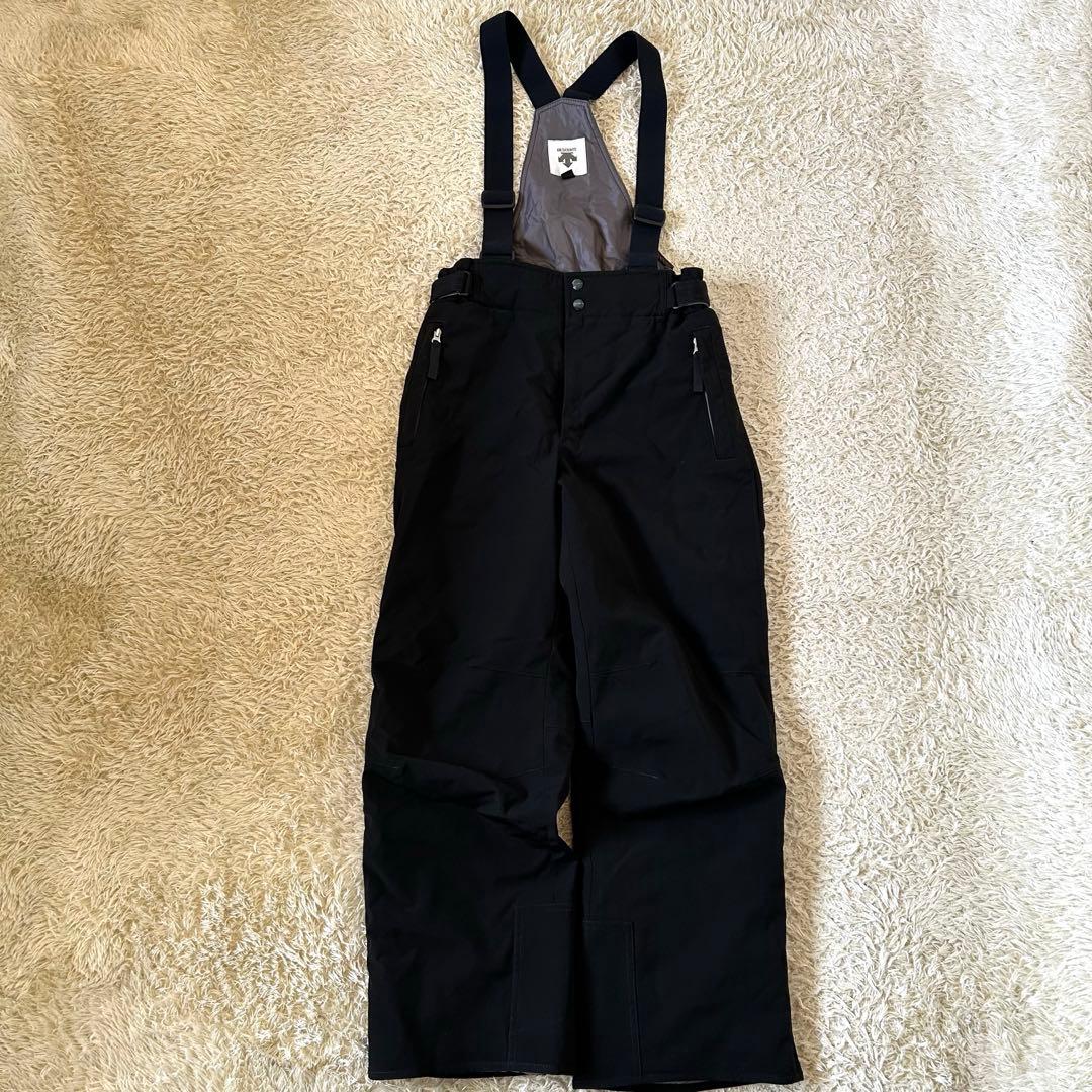 デサント❣️スキーウエア 中綿パンツ サスペンダー付き　 黒 スキーパンツ　撥水