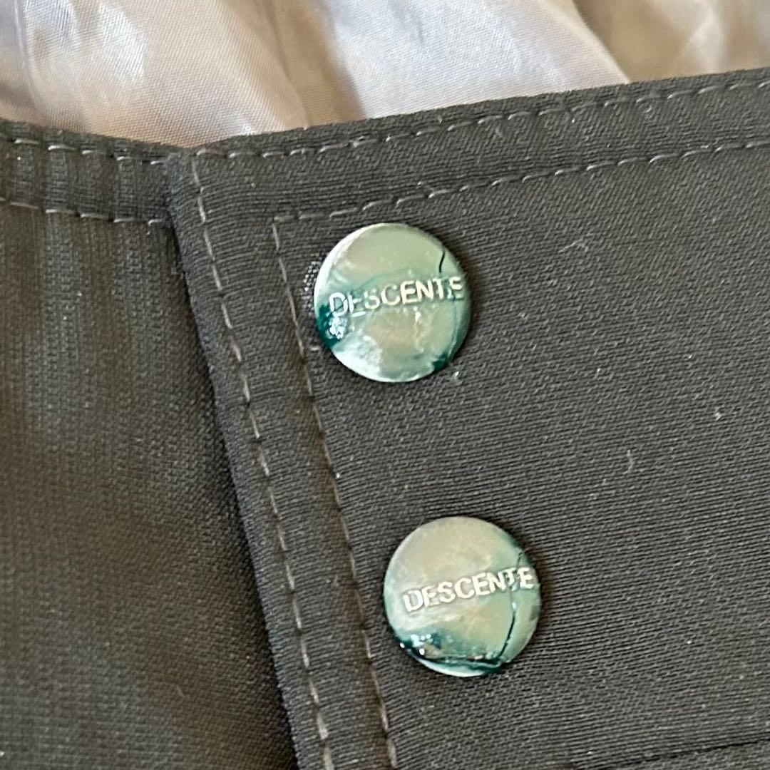 デサント❣️スキーウエア 中綿パンツ サスペンダー付き　 黒 スキーパンツ　撥水