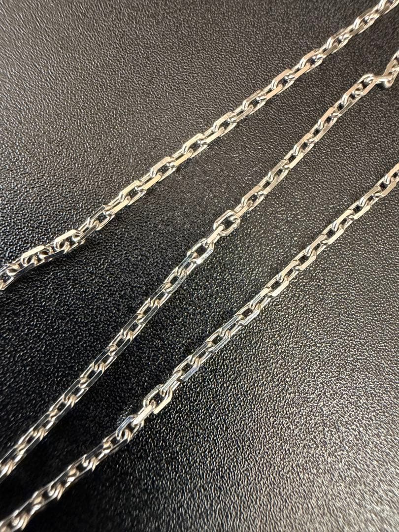 Pt850 小豆スライダーネックレス50cm