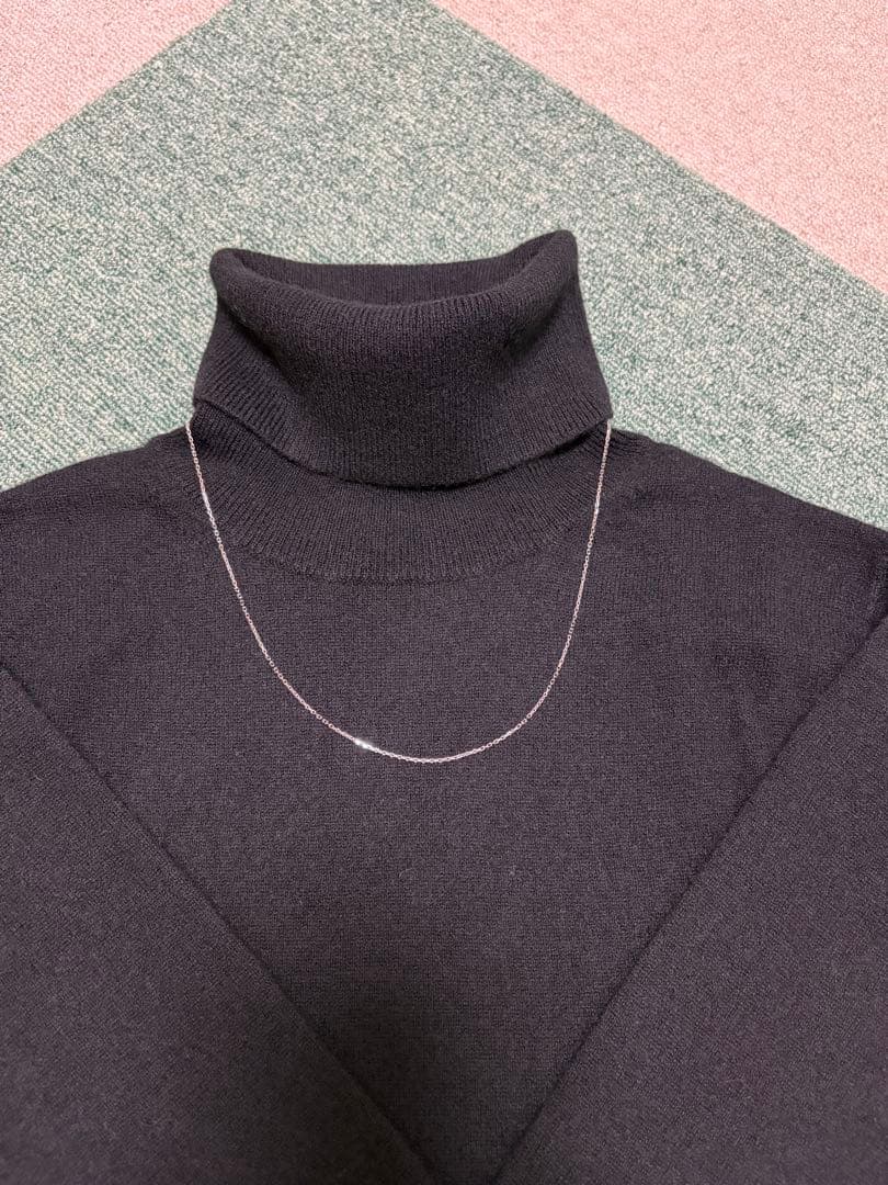 Pt850 小豆スライダーネックレス50cm