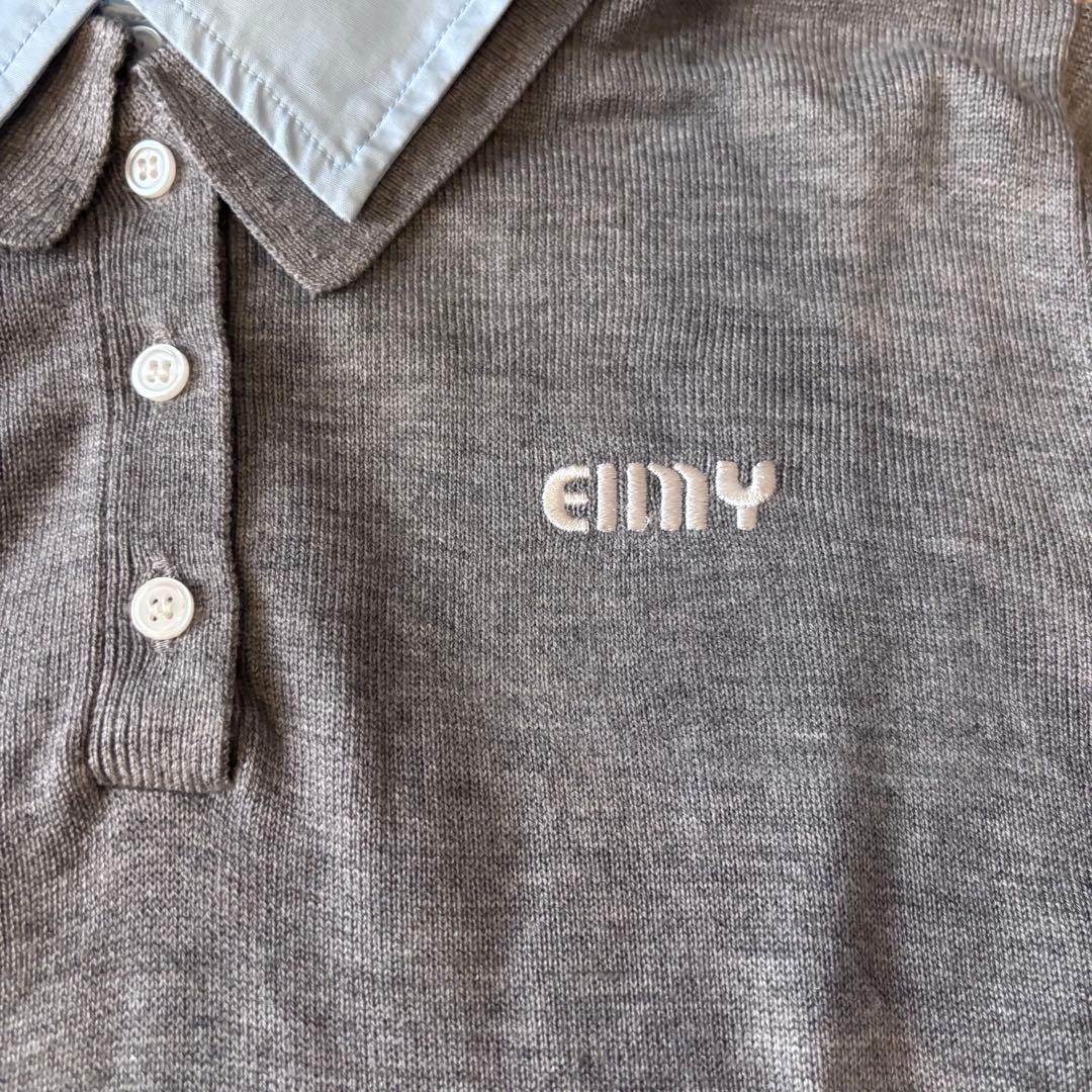 eimy istoire ダブルカラーデザインニット