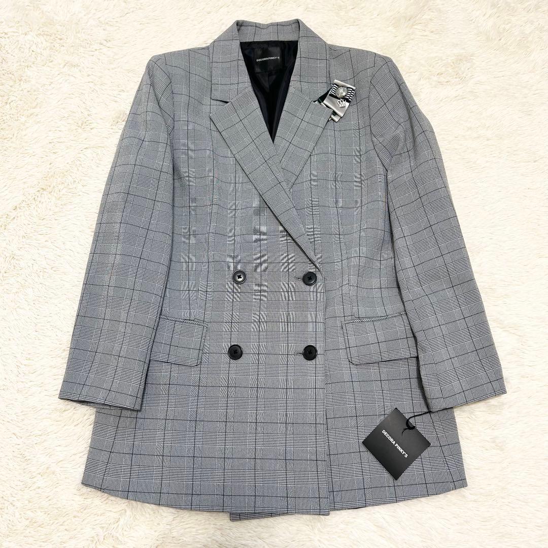 デコラピンキーズ　パンツスーツ　　160 グレー　女の子　リボン　新品