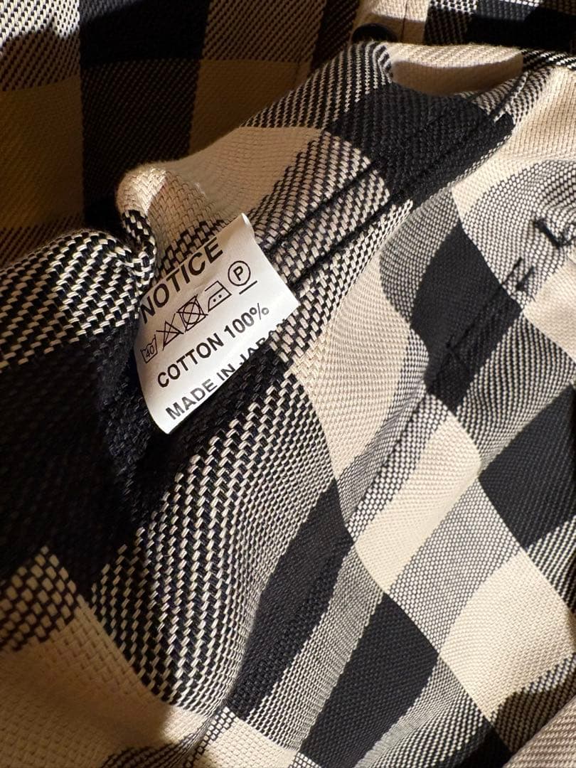 SASSAFRAS カバーオールシャツ　バッファローチェック