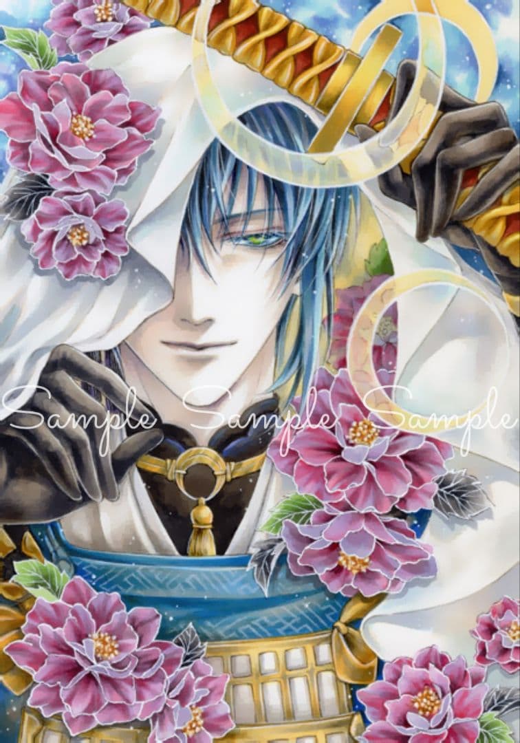 m*a様 手描きイラスト◆ファンアート【三日月宗近 朧】