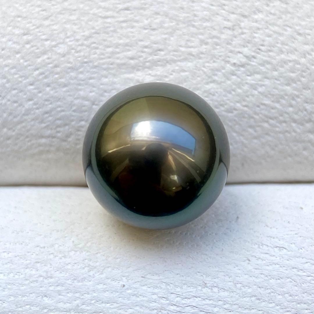 本真珠南洋黒蝶真珠グリーン大玉11.8㍉s925ペンダントBEN935