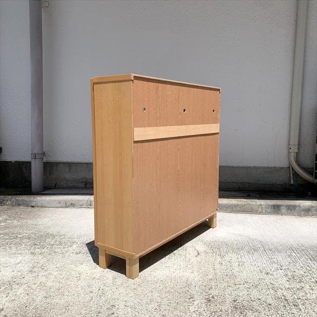 無印良品｜組み合わせて使える木製収納｜ブックキャビネット｜廃番｜ガラス扉付き｜