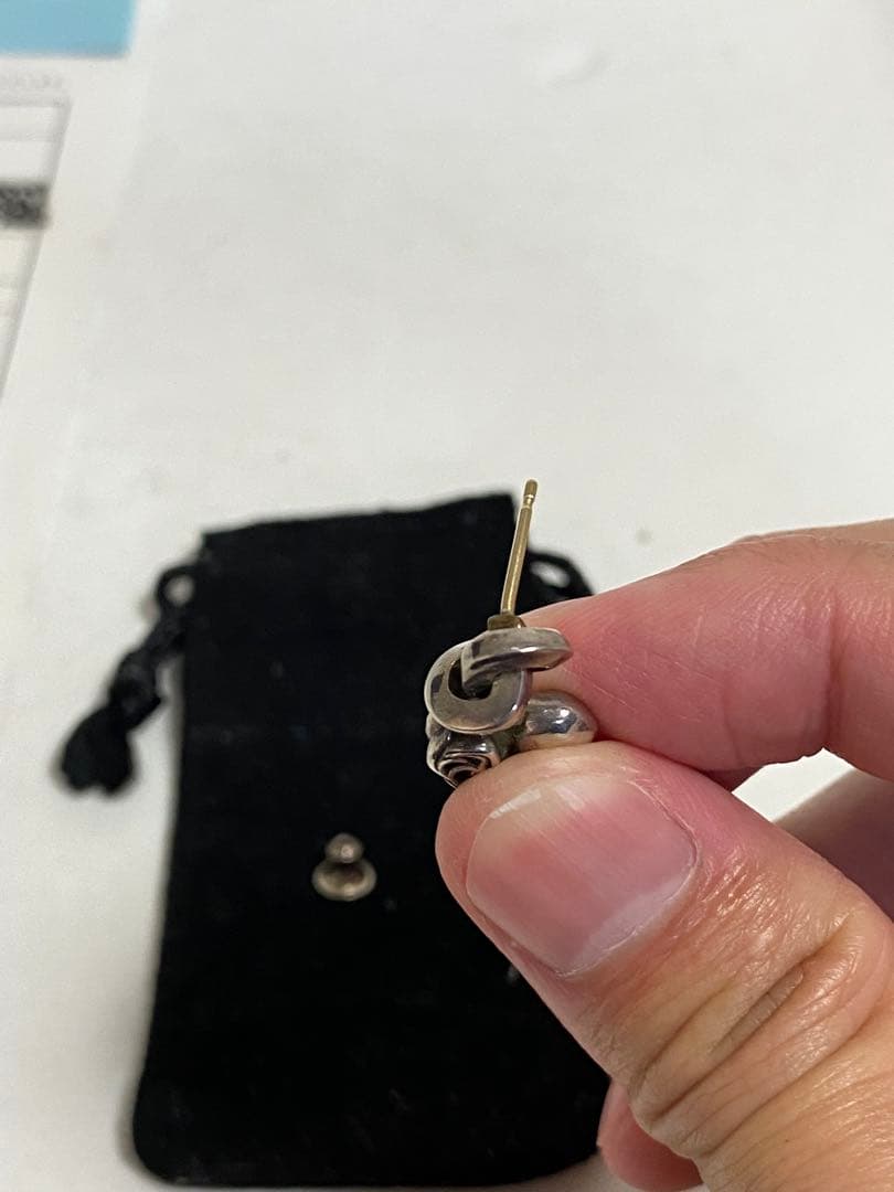 希少　クロムハーツ ピアス右　I heart you knot　インボイス原本