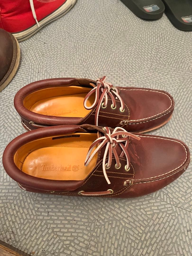 Timberland 3eye 26cm ローファー バーガンディ
