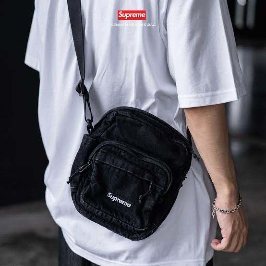 supreme Denim Shoulder Bag ブラック 新品未使用