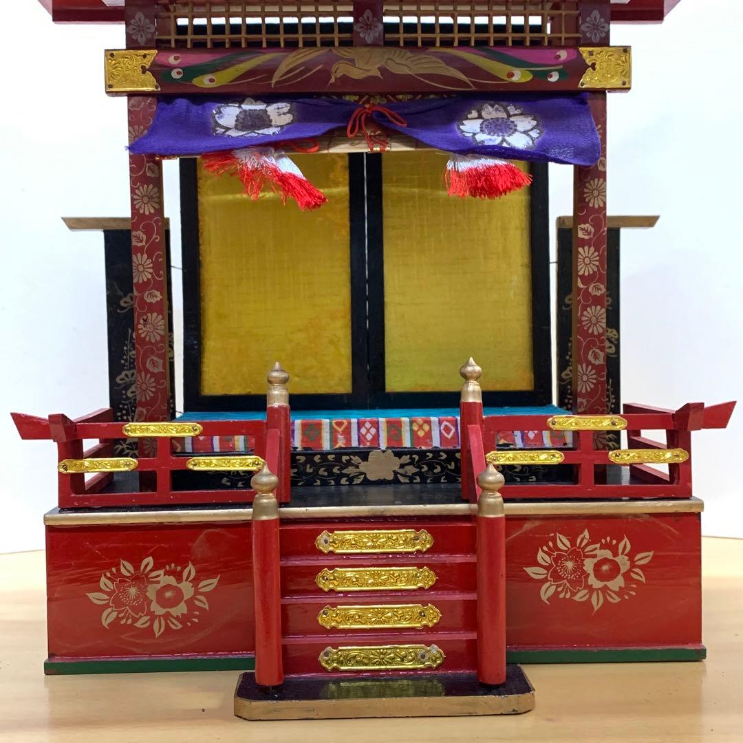 雛御殿 全長 50 cm 木製 直し パーツ不足あり 節句 雛祭り