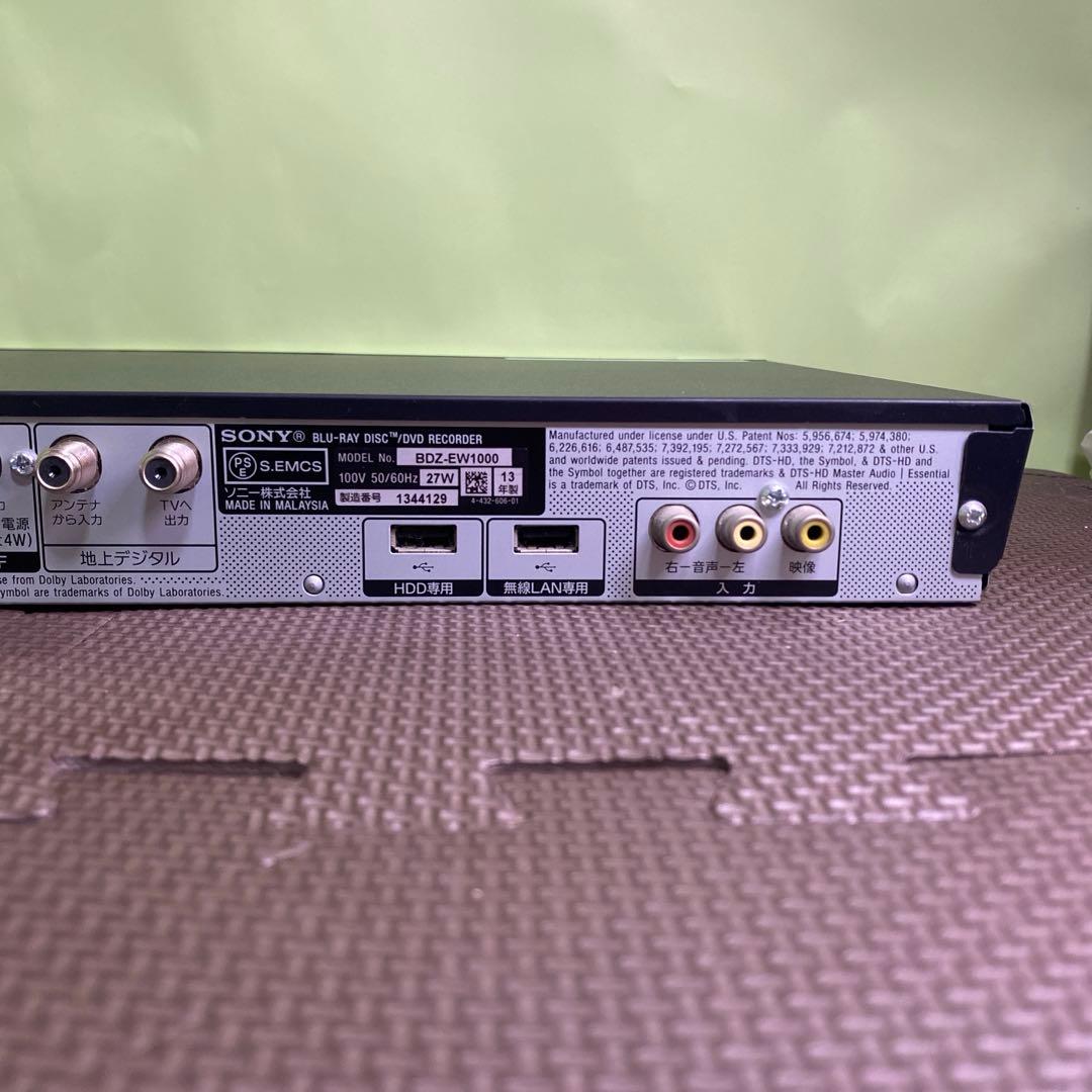 SONY　2番組同時録画対応ブルーレイレコーダ BDZ-EW1000
