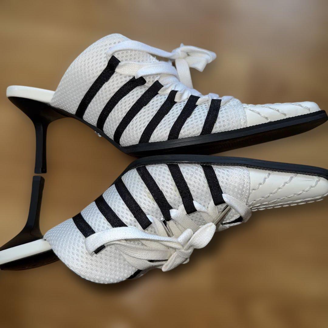 靴 YELLOW MONO SNEAKER MULES TTT