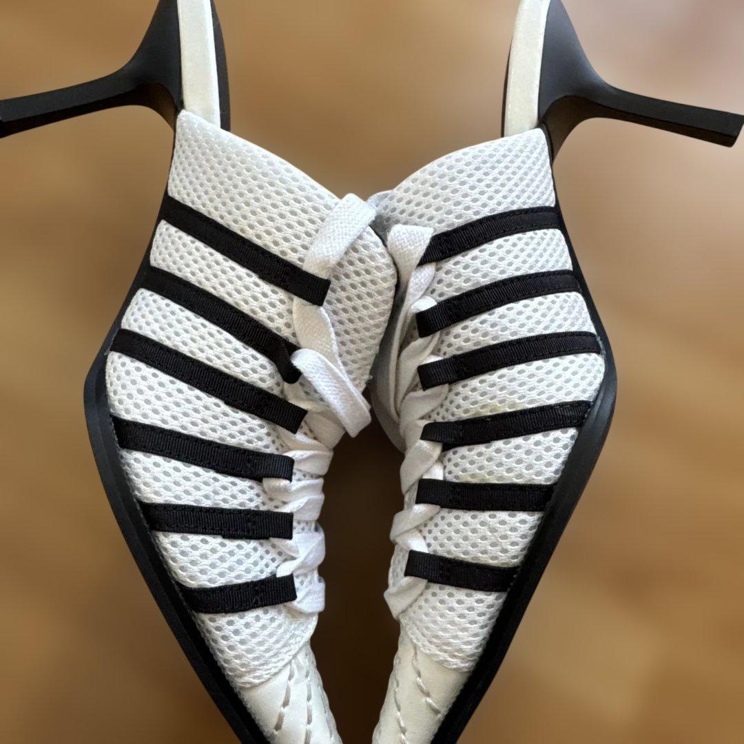 靴 YELLOW MONO SNEAKER MULES TTT