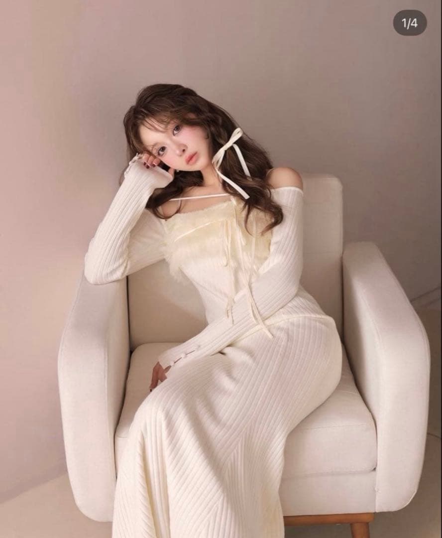 エムミーエメ　チュールフリルニットアンサンブルキャミワンピース 即日発送