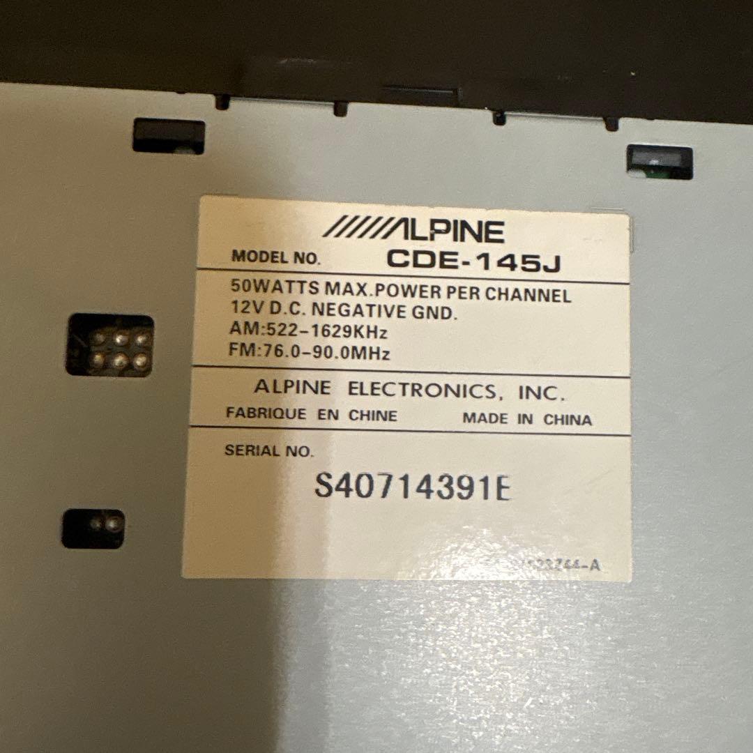 ALPINE CDE-145J 1DIN オーディオ 動作確認済