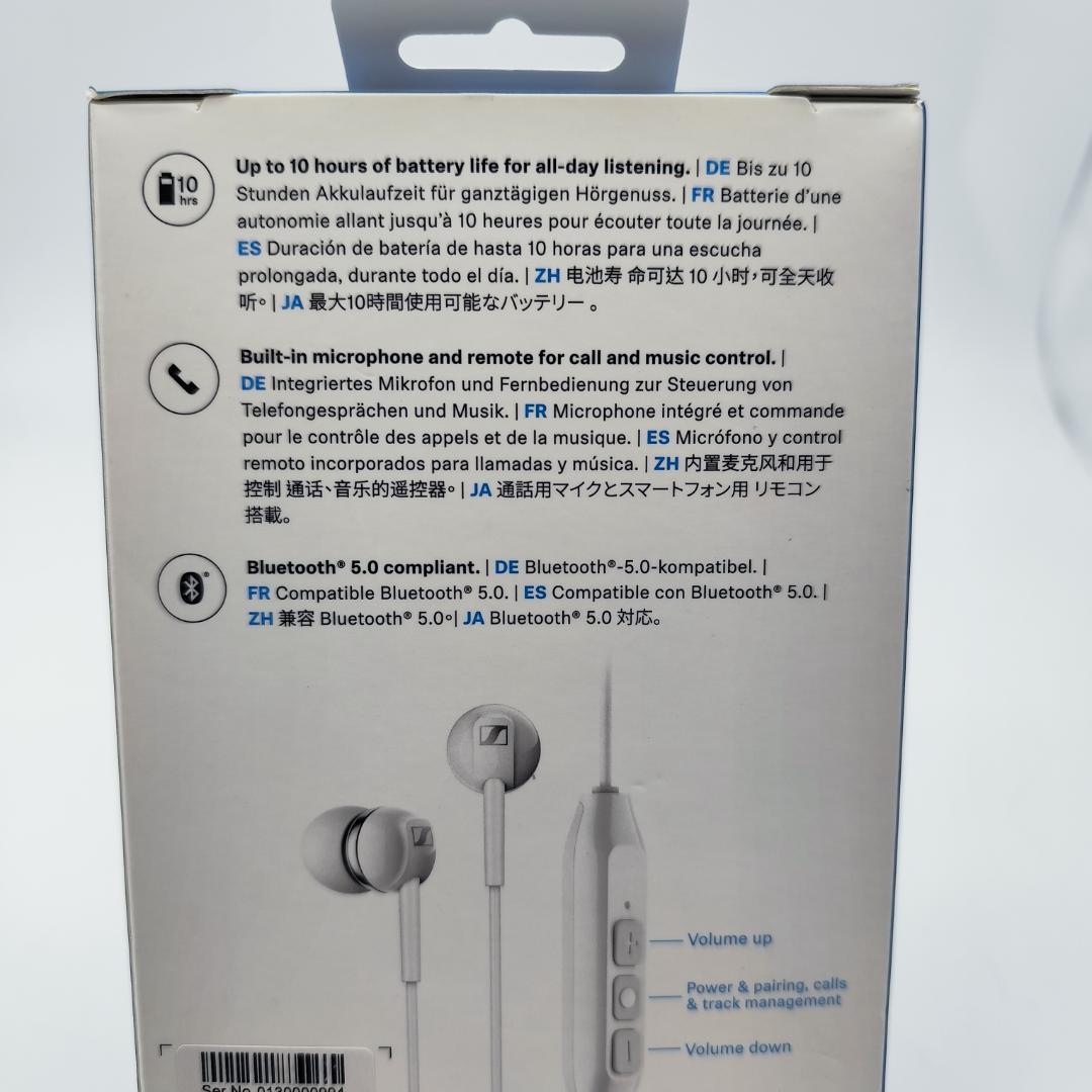 Sennheiser ブルートゥースイヤホン カナル型 CX-150BT 白