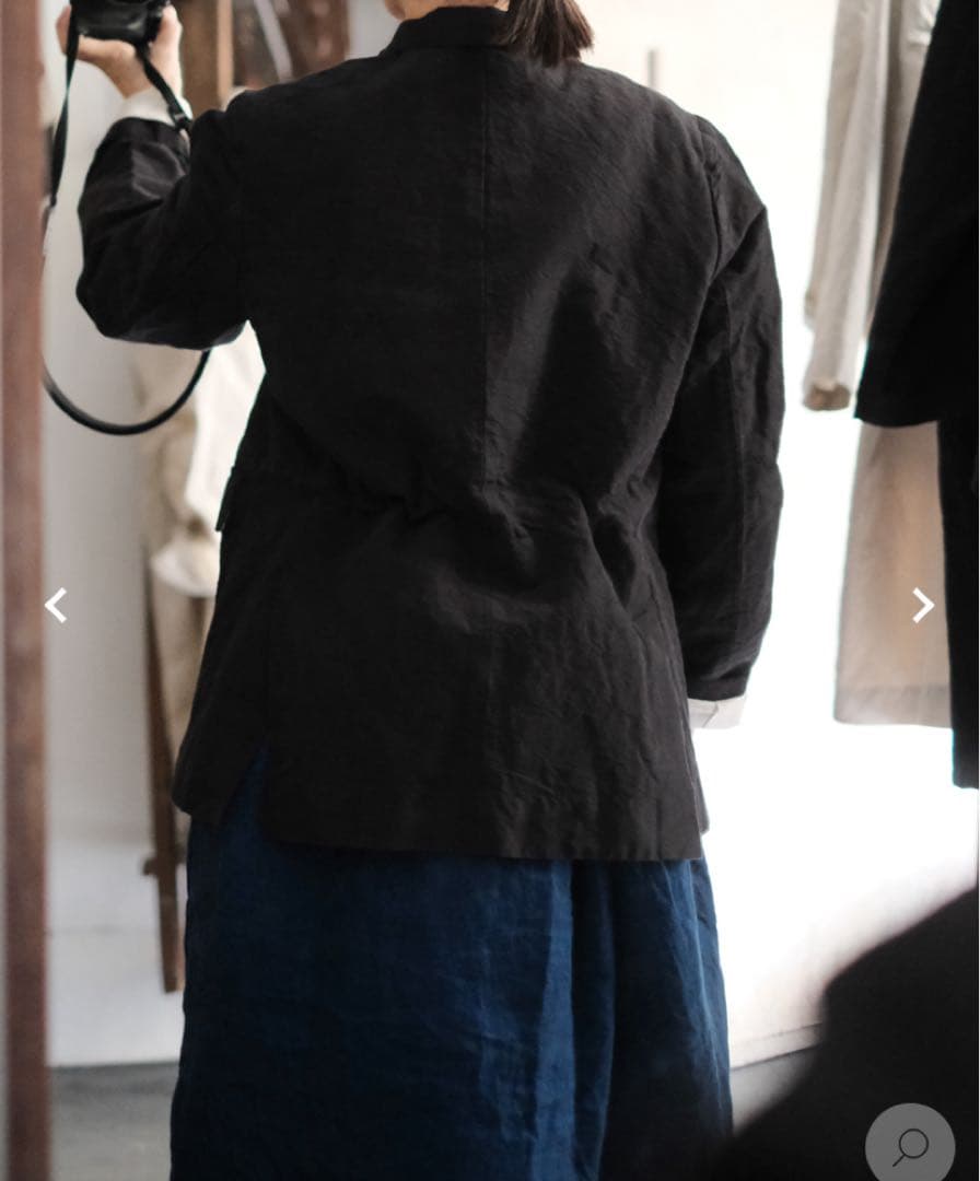 ŠP / LINEN COTTON /JACKET col.Ink Black