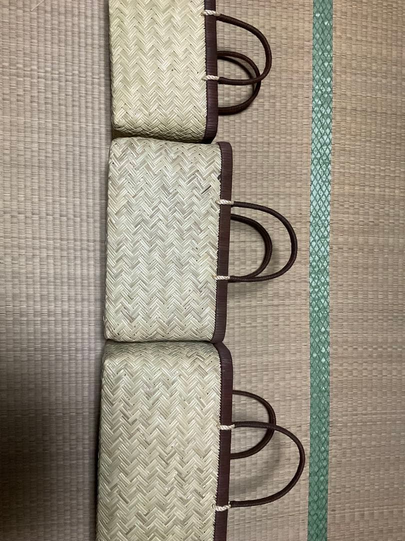 鳥越竹細工　市場かご　新品　大中小サイズ3点セット●期間限定●