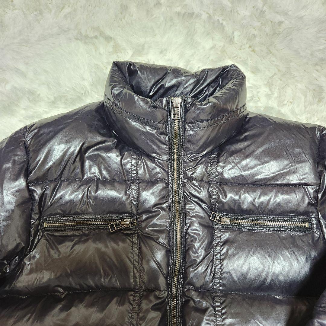 Y2K archive ダウン ダブルジップ 光沢 平成 ライダース　丈短