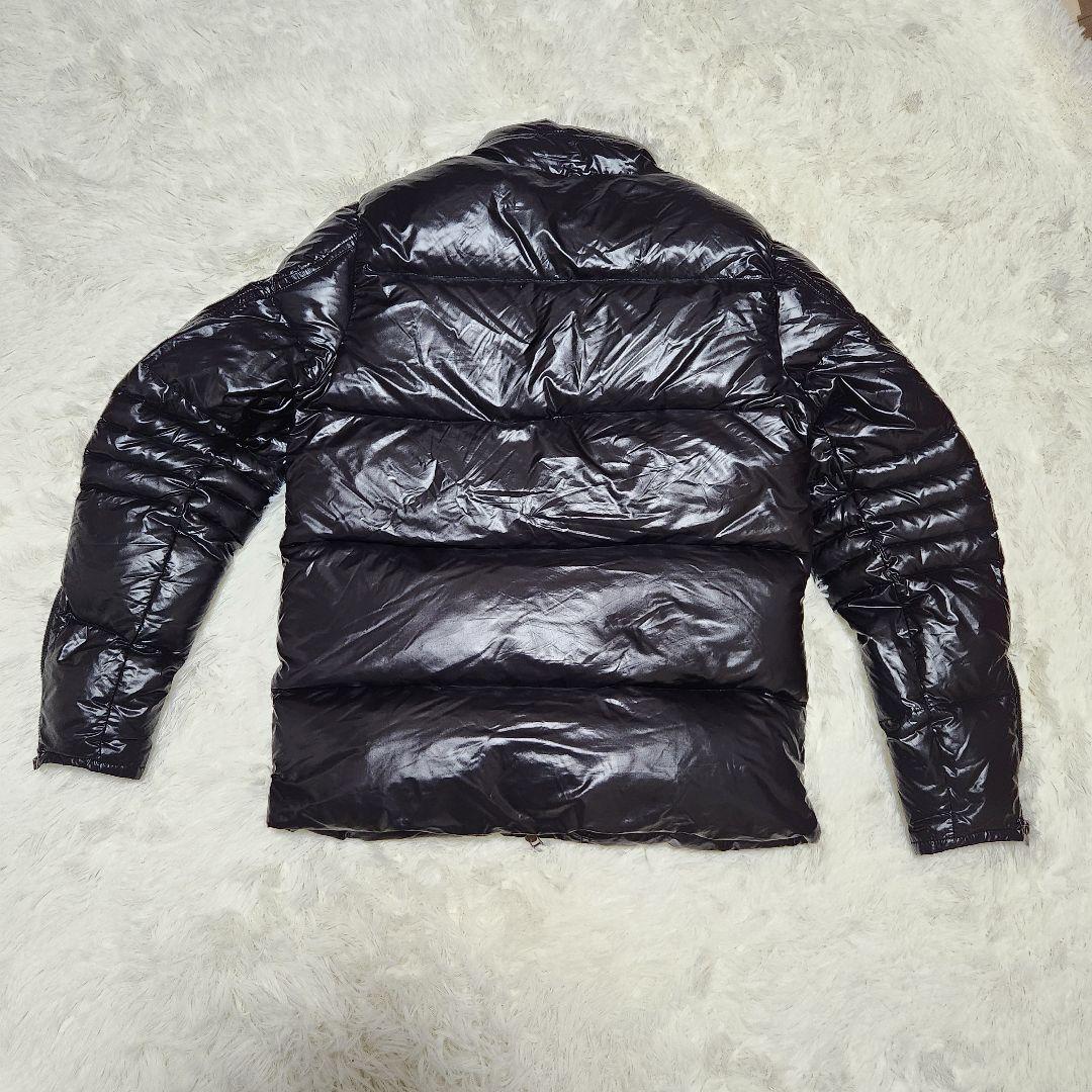 Y2K archive ダウン ダブルジップ 光沢 平成 ライダース　丈短