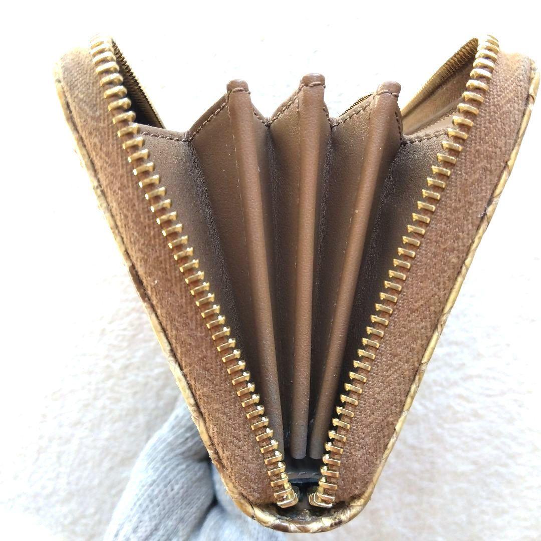 GUCCI グッチ パイソン ラウンドジップ 長財布 GGマーモント