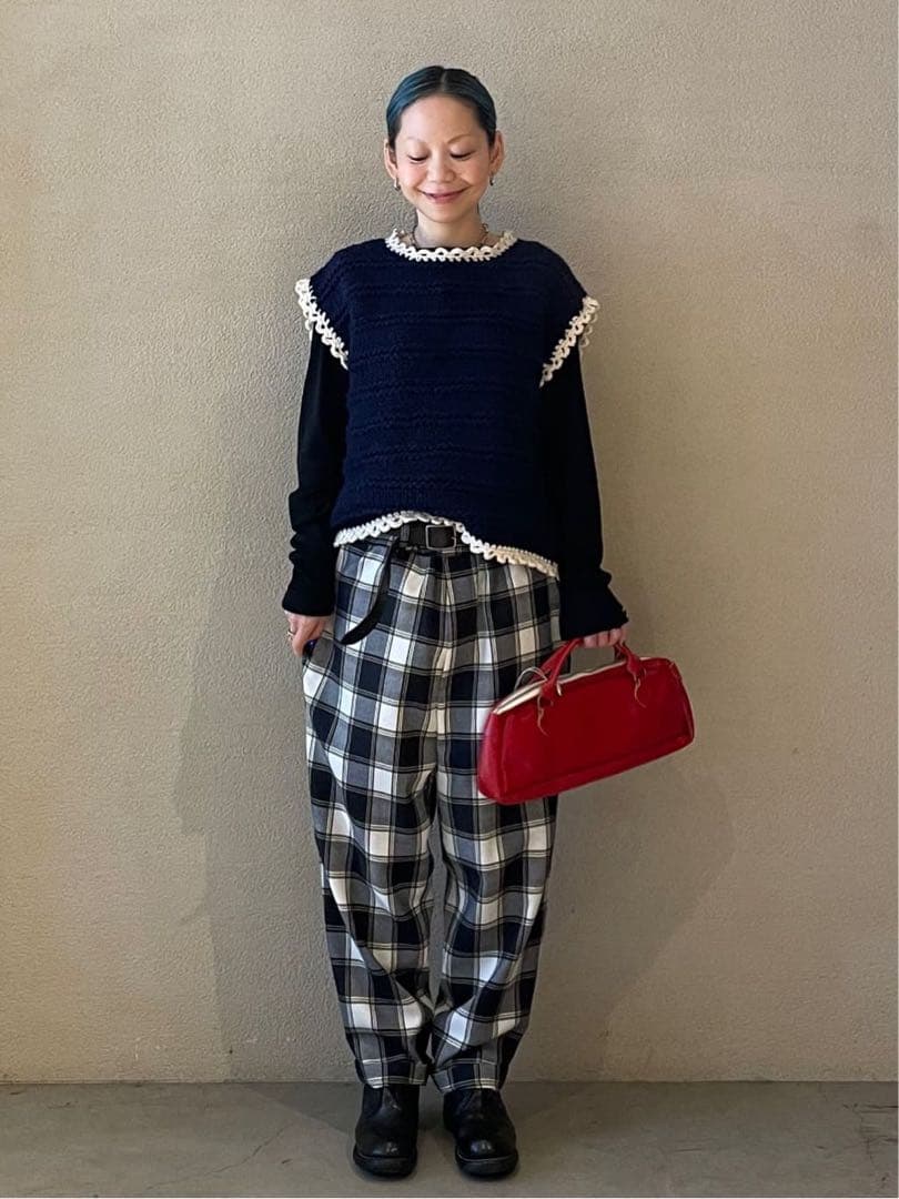 【新品未使用】ジャーナルスタンダードラックス|サキソニーチェック サルエルパンツ