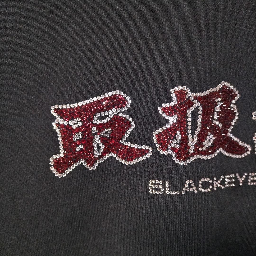 a98【人気Lサイズ】ブラックアイパッチ♧取扱注意　ラインストーン　スウェット