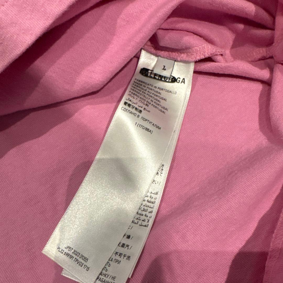 バレンシアガ　ピンク　ロンT