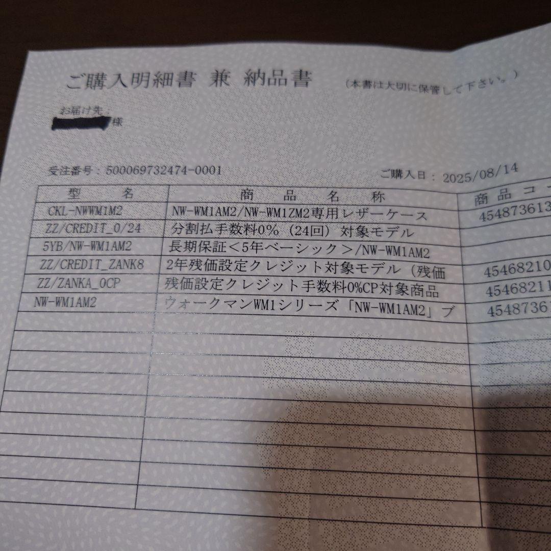 SONY NW-WM1AM2＋本革製ケース