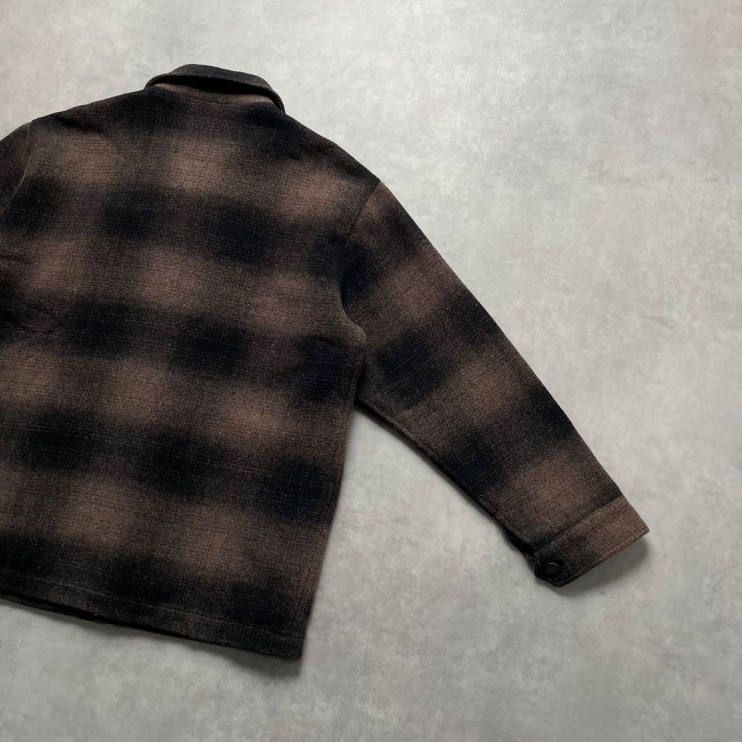 ジャケット・アウター 90s Oshkosh ombre check wool chore coat