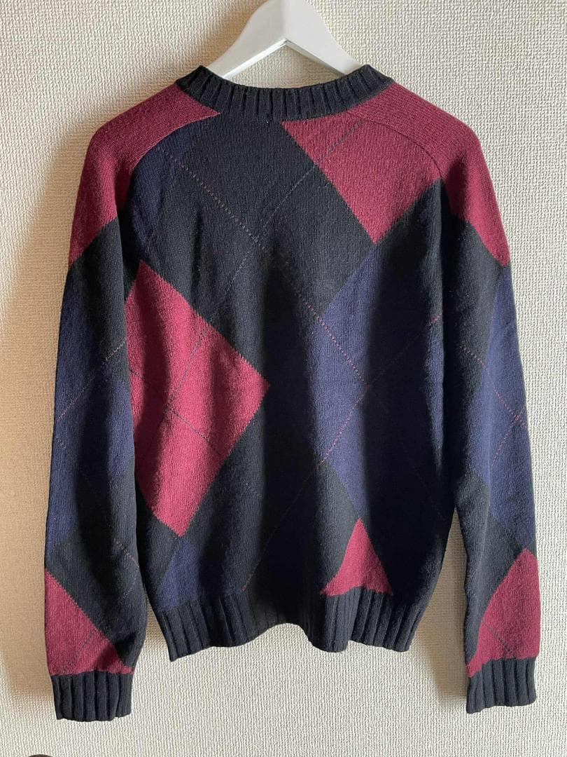 DRIES VAN NOTEN ライカ期 アーガイル柄 Vネックセーター