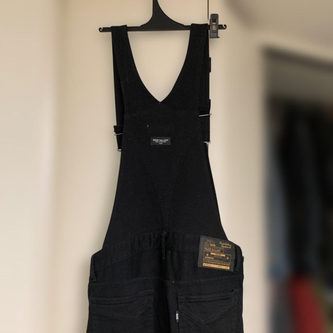 サイズ2RUDE GALLERY ブラックオーバーオール