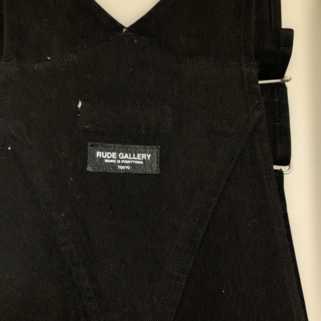 サイズ2RUDE GALLERY ブラックオーバーオール